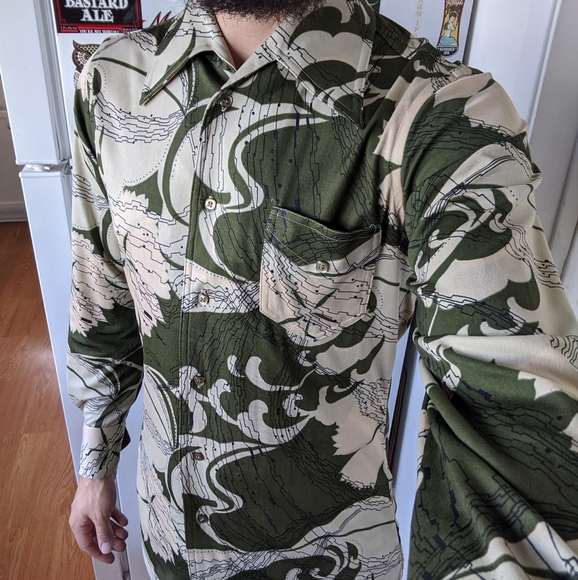 INSANE VINTAGE PSYCHEDELIC/MOD SHIRT - Picture 3 of 6